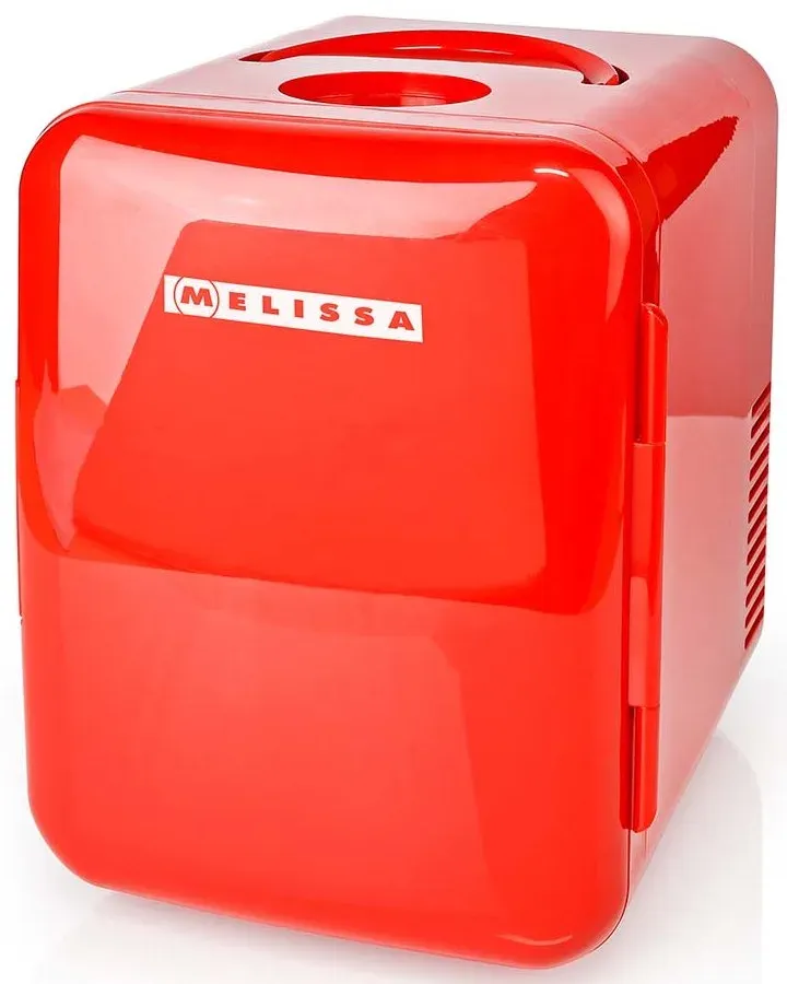 NEDIS Melissa přenosná mini lednička/ objem 4 litry/ chlazení 8 - 18 °C/ AC 100 - 240 V / 12 V/ spotřeba 48 W/ červená