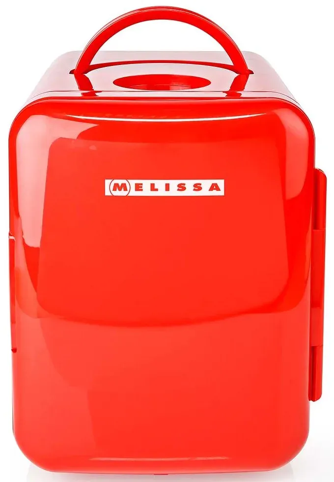 NEDIS Melissa přenosná mini lednička/ objem 4 litry/ chlazení 8 - 18 °C/ AC 100 - 240 V / 12 V/ spotřeba 48 W/ červená