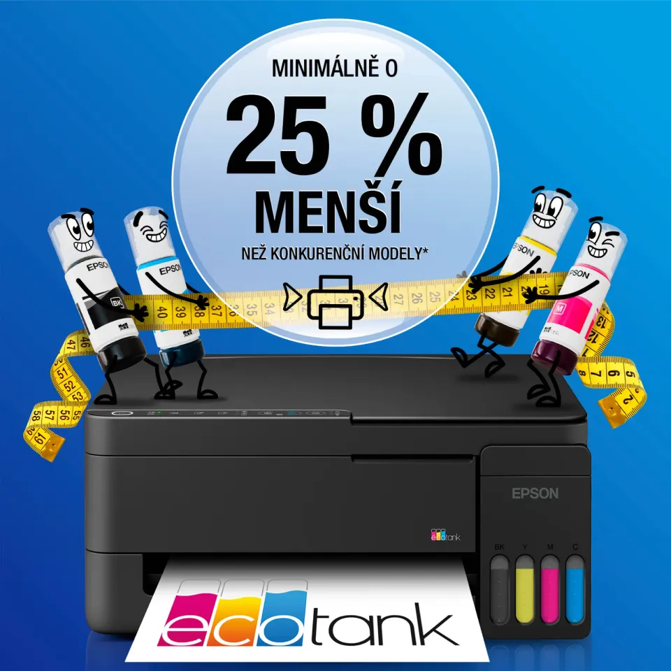 EPSON tiskárna ink EcoTank L3351, A4, Apple AirPrint, Wi-Fi, Záruka 5 let po registraci zdarma