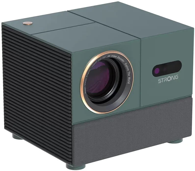 STRONG projektor MIRA 1/ LCD/ FHD (1920x1080)/ 300 ANSI lm/ USB 2.0/ HDMI/ BT/ Wi-Fi/ Repro/ Android 11/ šedo-zelený