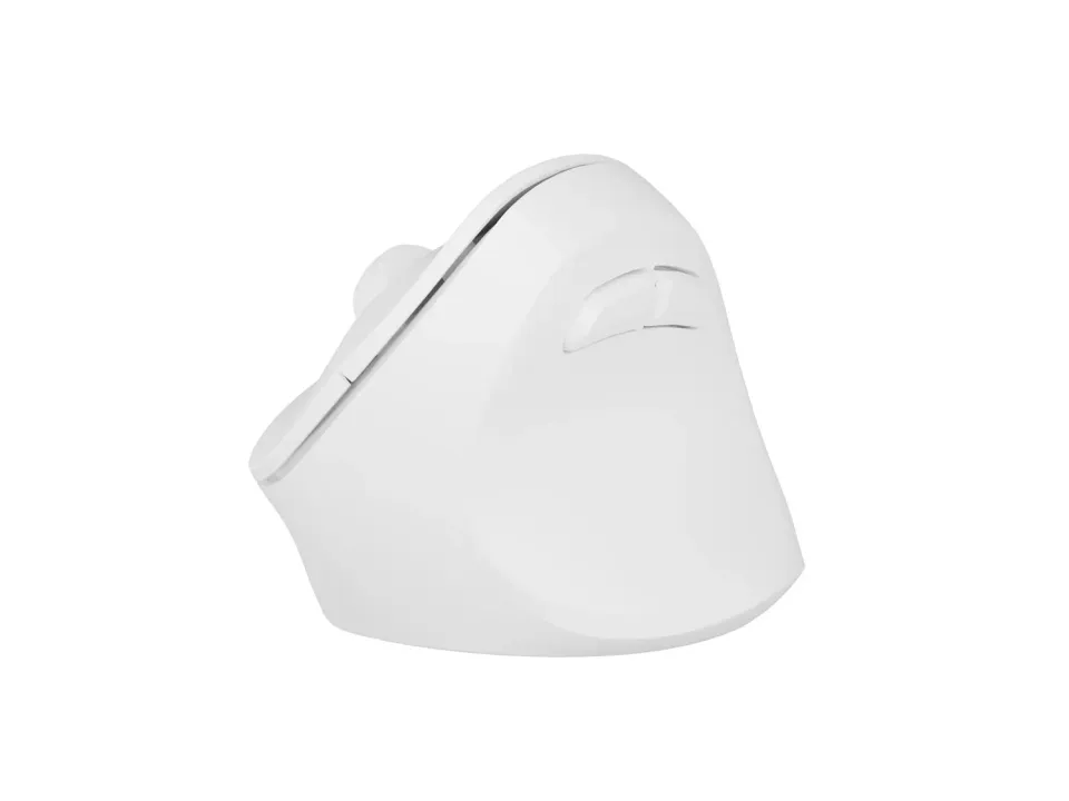 Bezdrátová myš Natec CRAKE 2/Kancelářská/Optická/2 400 DPI/USB+BT/Bílá/Vertikální/Optická/Pro pravák