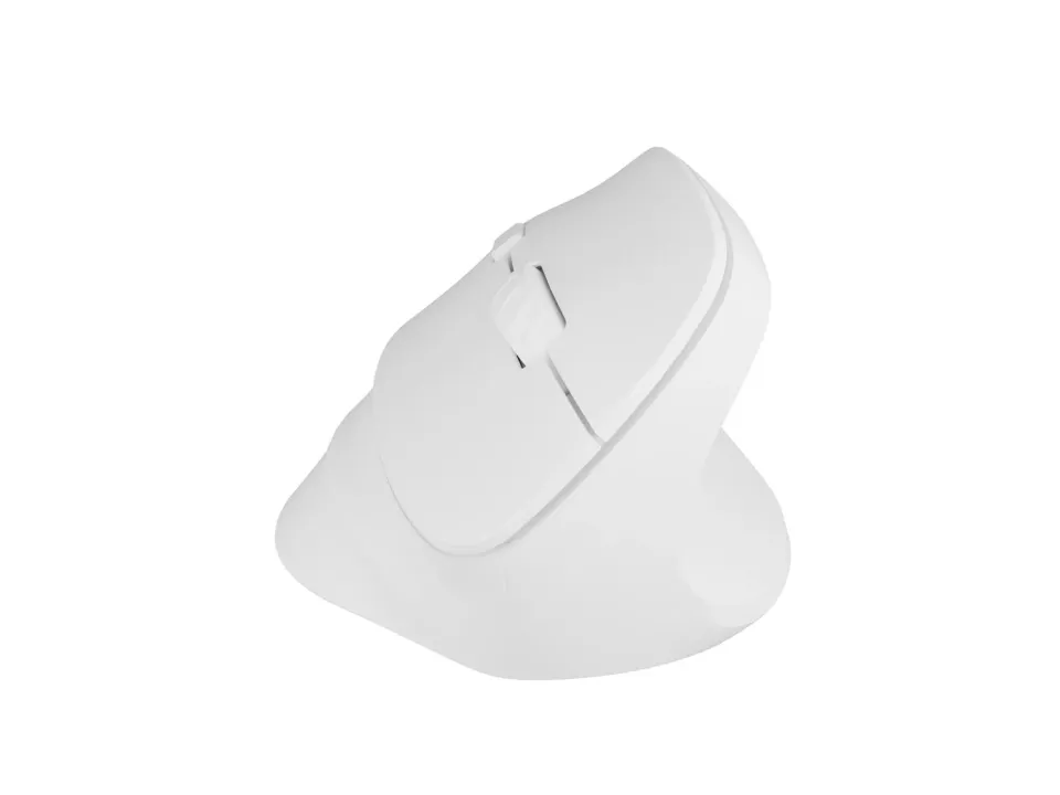 Bezdrátová myš Natec CRAKE 2/Kancelářská/Optická/2 400 DPI/USB+BT/Bílá/Vertikální/Optická/Pro pravák