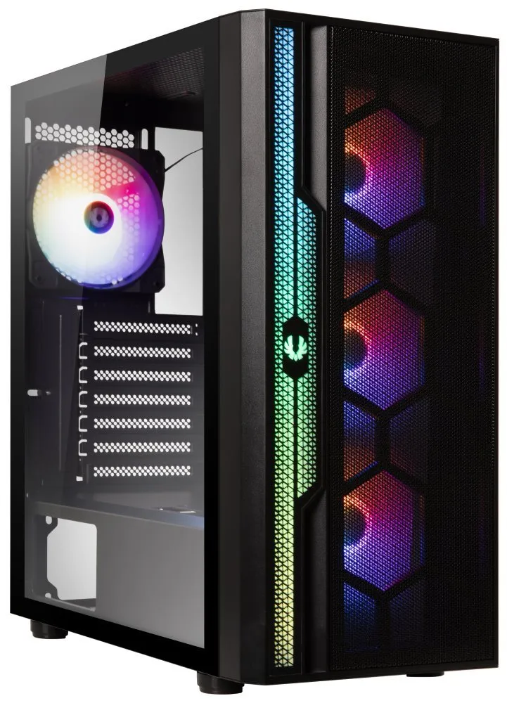 BitFenix skříň Apollo / ATX / 4x 120mm FRGB fan / 3x USB 3.0 / USB 2.0 / tvrzené sklo / černá