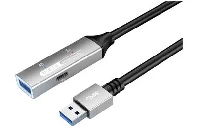 PremiumCord USB 3.2 repeater a prodlužovací kabel Male-Female, 5Gbps Aluminium 1 (ku3rep15al)