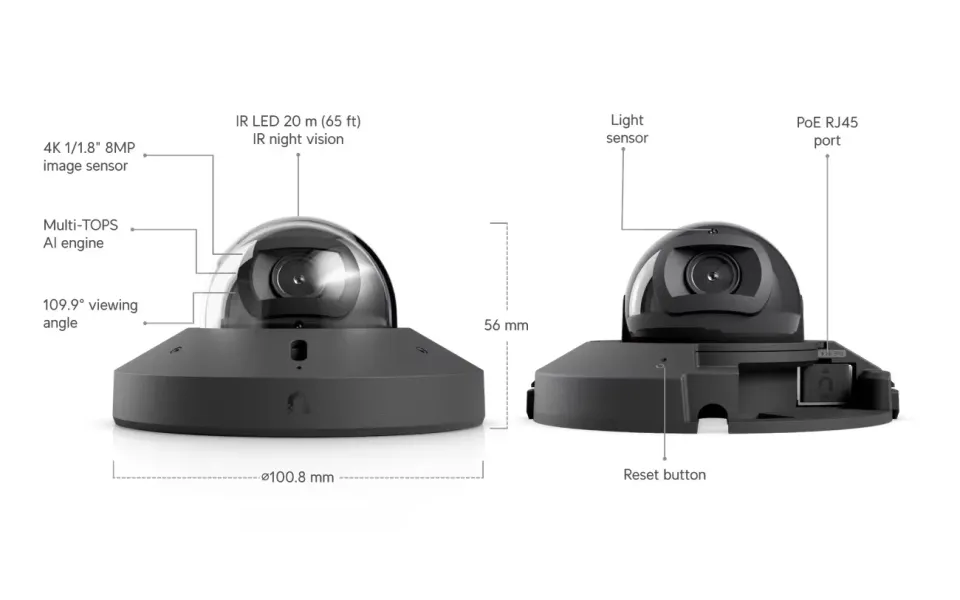 Ubiquiti UVC-G6-Mini-Dome-B - UniFi Enterprise G6 Mini Dome, černá