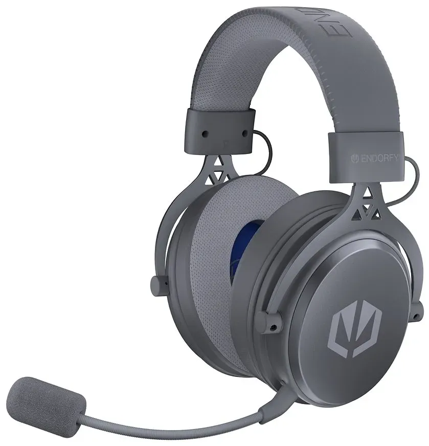 Endorfy headset VIRO Wireless Alt Grey bezdrátový / dlouhá výdrž / 2,4GHz / BT / zvuk 7.1 / šedý