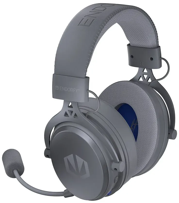 Endorfy headset VIRO Wireless Alt Grey bezdrátový / dlouhá výdrž / 2,4GHz / BT / zvuk 7.1 / šedý