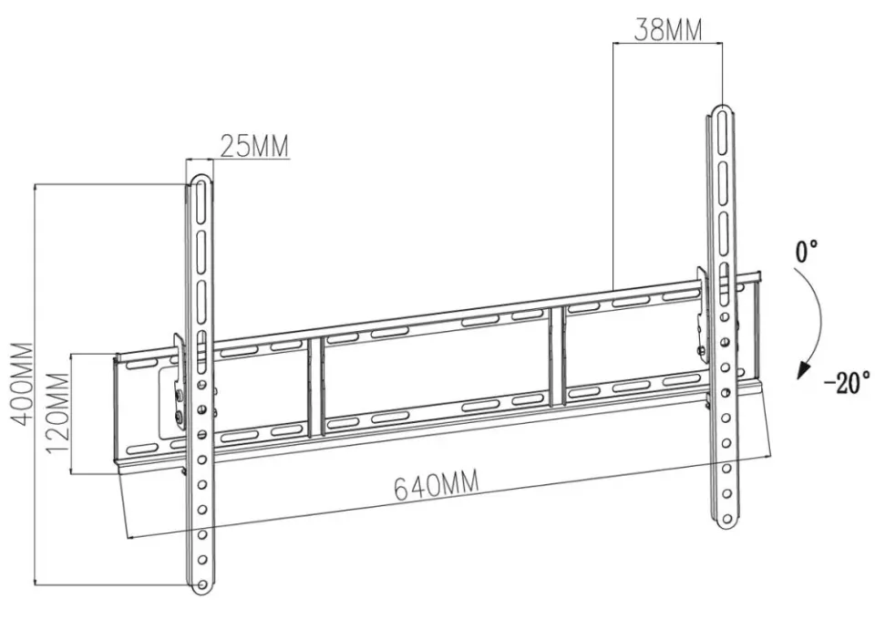 Nedis TVWM1151BK - Naklápěcí Nástěnný Držák Televizoru | 37-70" | Max. 35 kg | 2
