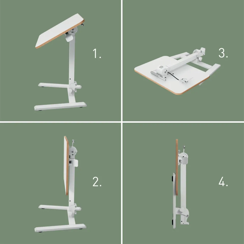 LEITZ výškově nastavitelný skládací ergonomický stůl Ergo, bílý