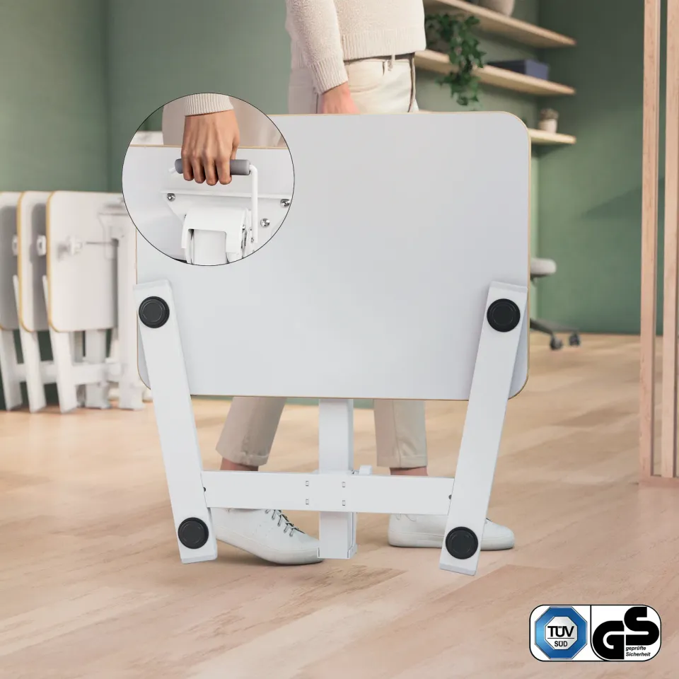 LEITZ výškově nastavitelný skládací ergonomický stůl Ergo, bílý