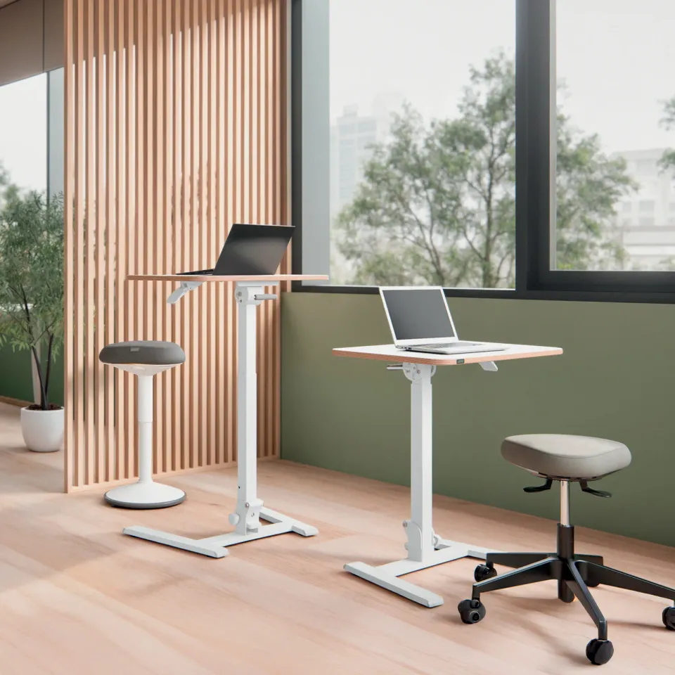 LEITZ výškově nastavitelný skládací ergonomický stůl Ergo, bílý