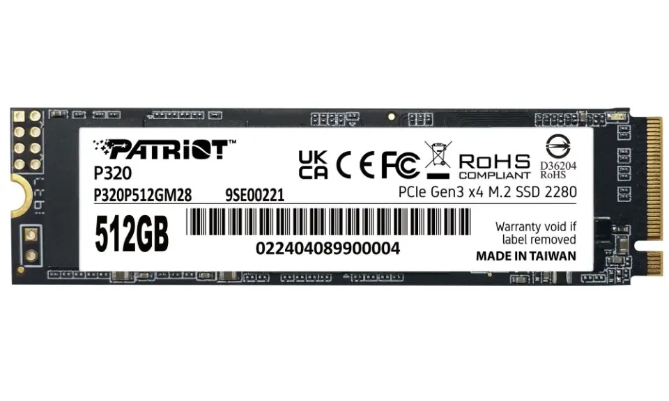 PATRIOT P320/512GB/SSD/M.2 NVMe/5R