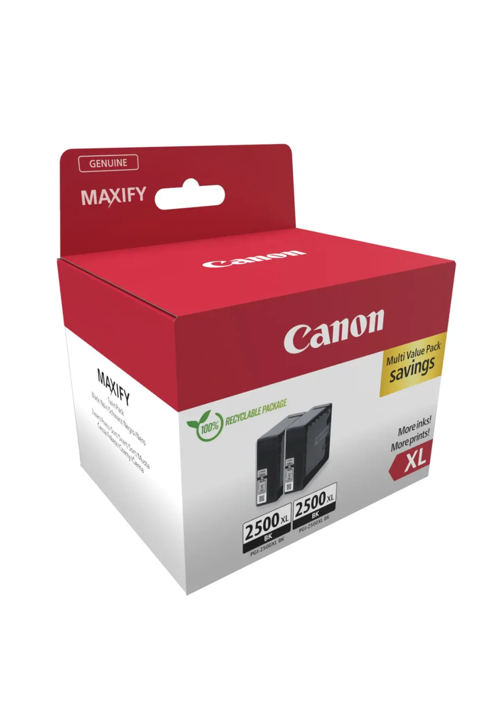 Canon cartridge INK PGI-2500XL/Black/Twinpack / 2500str.