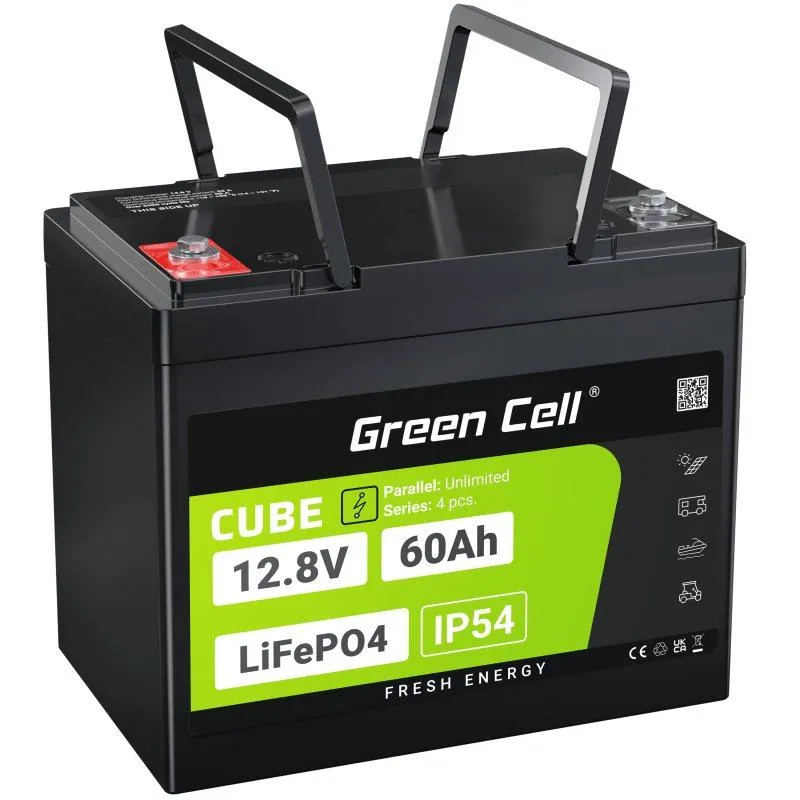 Green Cell Baterie CUBE LiFePO4 60Ah 12,8V 768Wh lithium-železo-fosfátová pro el