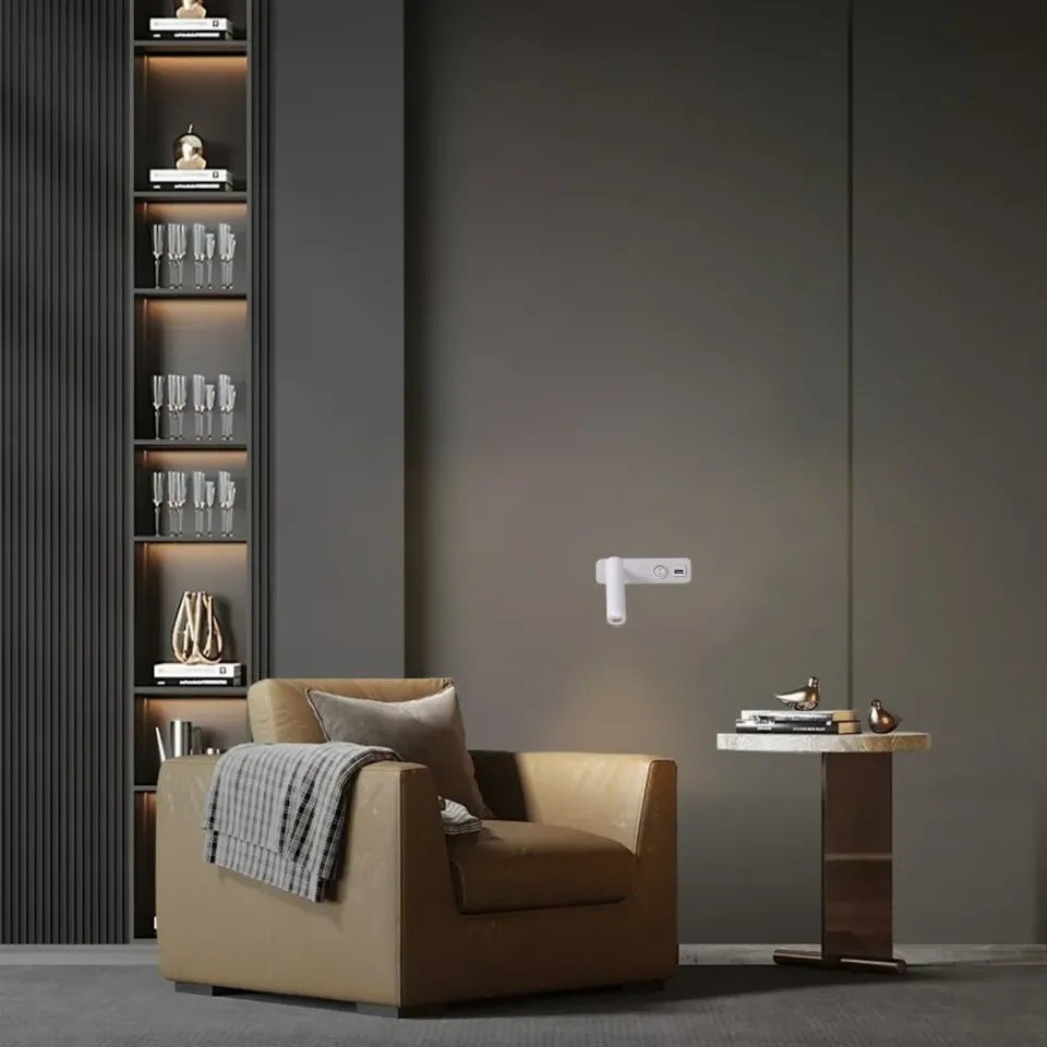 IMMAX GOAL designové nástěnné LED svítidlo, vypínač, USB, 3W, bílé