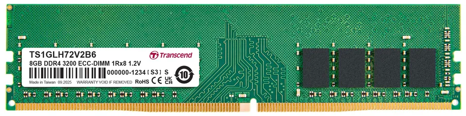 Transcend paměť 8GB DDR4 3200 ECC-DIMM 1Rx8 CL22 (TS1GLH72V2B6)