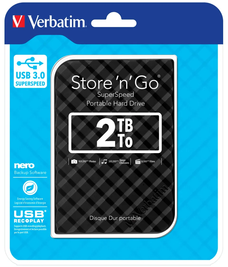 VERBATIM Store´n´ Go 2,5" GEN2 2TB USB 3.0 černý