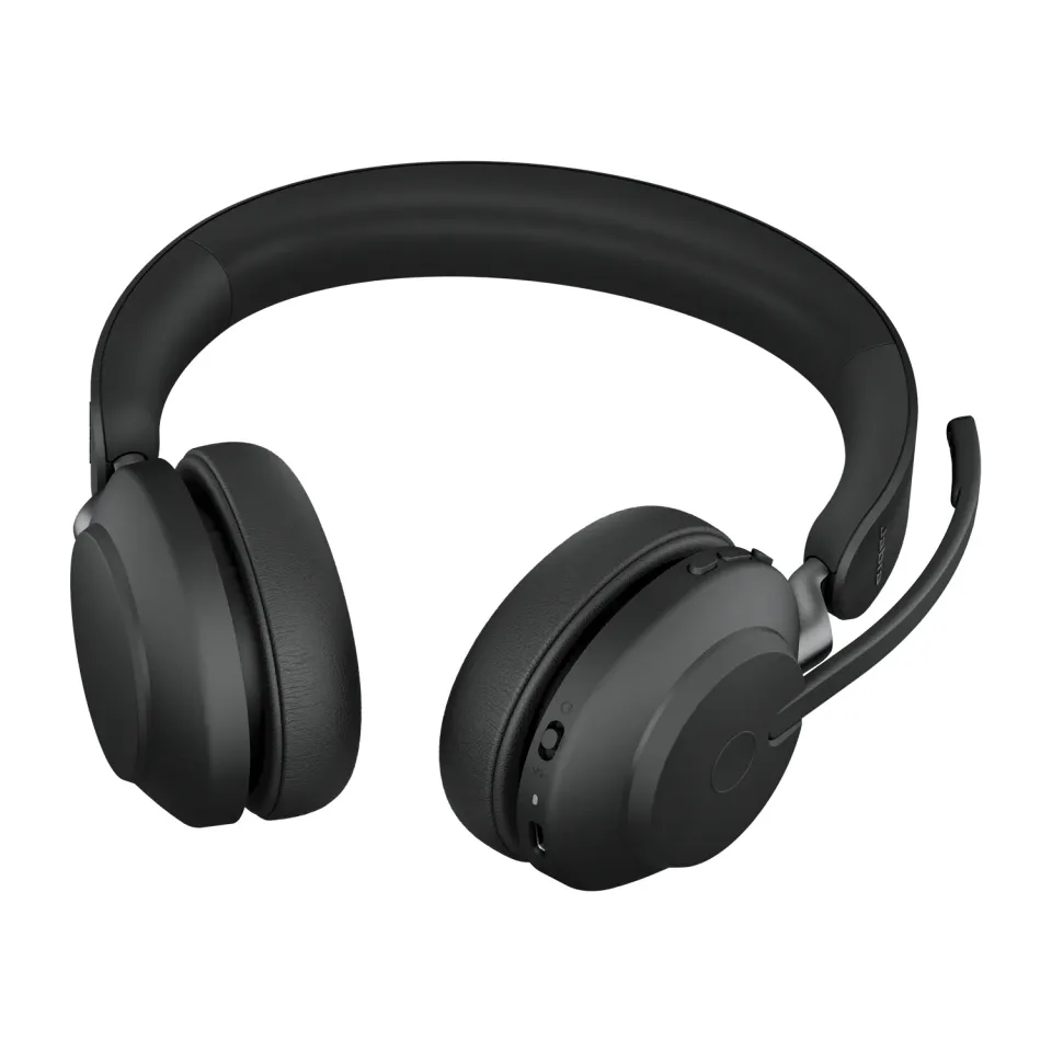 Jabra Evolve2 65/Stereo/USB-C/BT/Bezdrát/Stand/Černá