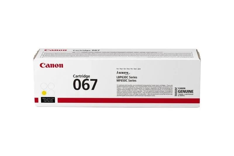 CANON CRG 067 originální toner yellow pro LBP631Cdw, LBP633Cdw, MF651Cw, MF655Cdw, a MF657Cdw.