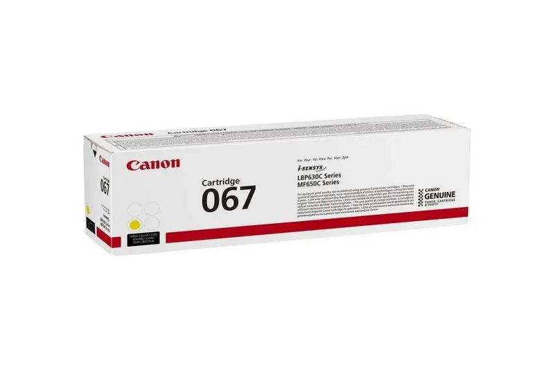 CANON CRG 067 originální toner yellow pro LBP631Cdw, LBP633Cdw, MF651Cw, MF655Cdw, a MF657Cdw.