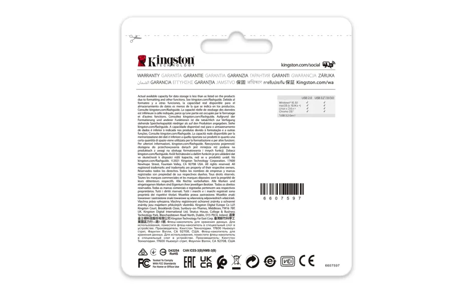 KINGSTON DataTraveler EXODIA M 64GB USB3.2 Gen1 flash drive (modrý černý)