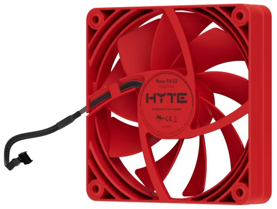 HYTE ventilátor 120mm PWM / barva Wild Cherry / 1500rpm / 72CFM / ABS / 4-pin / sada 4x ventilátor