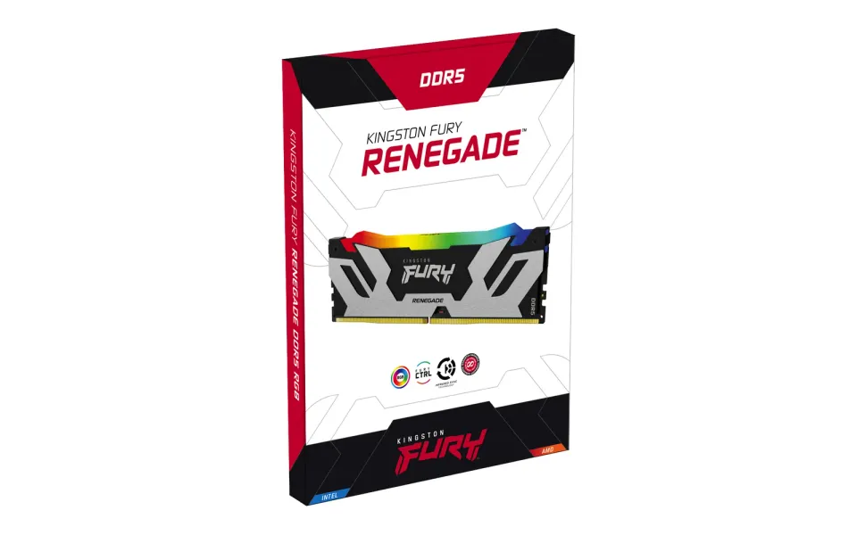 KINGSTON 64GB 6400MT/s DDR5 CL32 DIMM (Kit of 2) FURY Renegade RGB XMP