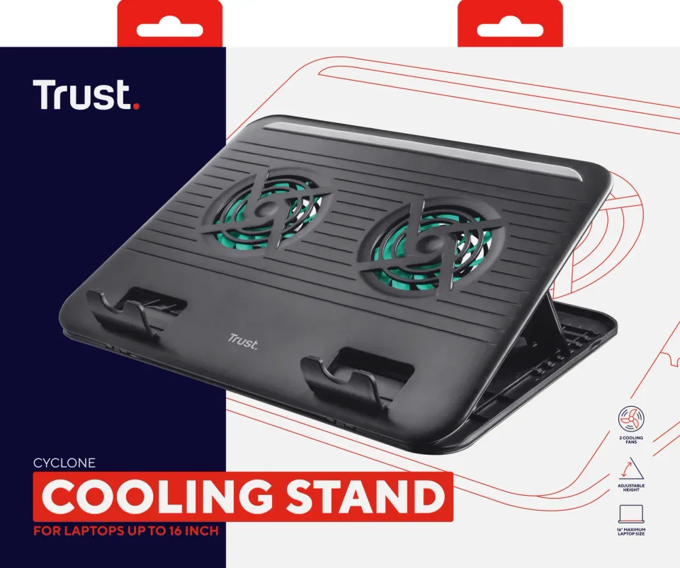 TRUST Stojan na notebook Cooling Stand Cyclone (chladící podložka)