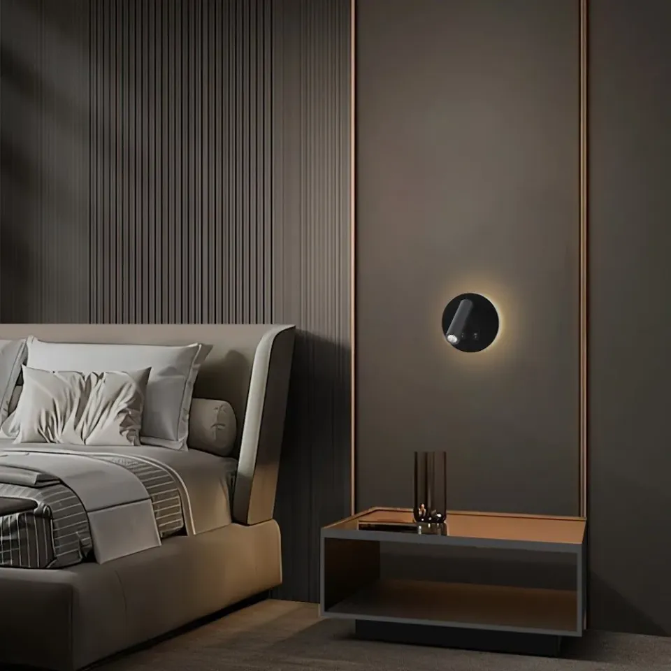 IMMAX GOAL designové nástěnné LED svítidlo, 2 vypínače, 6W, černé