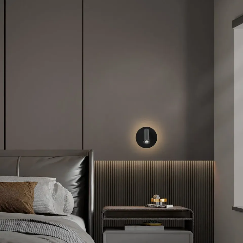 IMMAX GOAL designové nástěnné LED svítidlo, 2 vypínače, 6W, černé