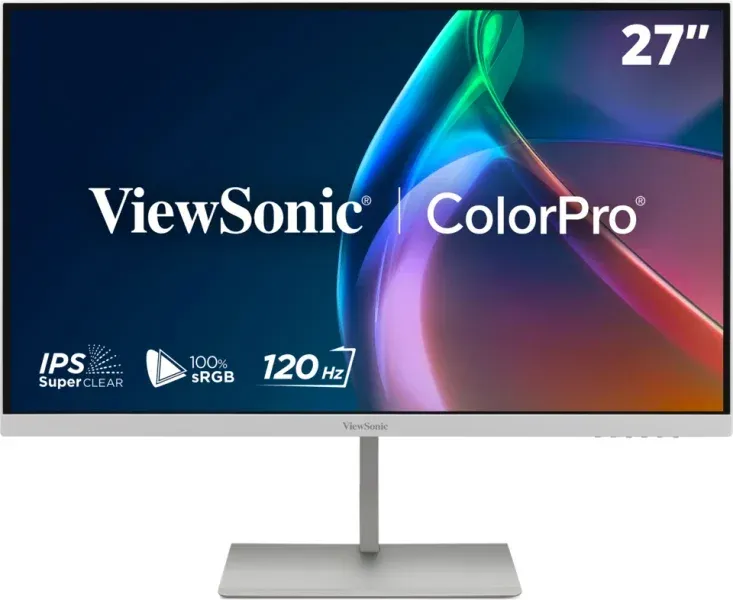 ViewSonic VP2766-2K-W 27" QHD 3 sides Frameless SuperClear IPS Monitor s 100% sRGB, 90W USB-C,ergonomický stojan,bílý