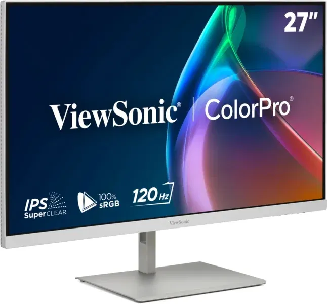 ViewSonic VP2766-2K-W 27" QHD 3 sides Frameless SuperClear IPS Monitor s 100% sRGB, 90W USB-C,ergonomický stojan,bílý