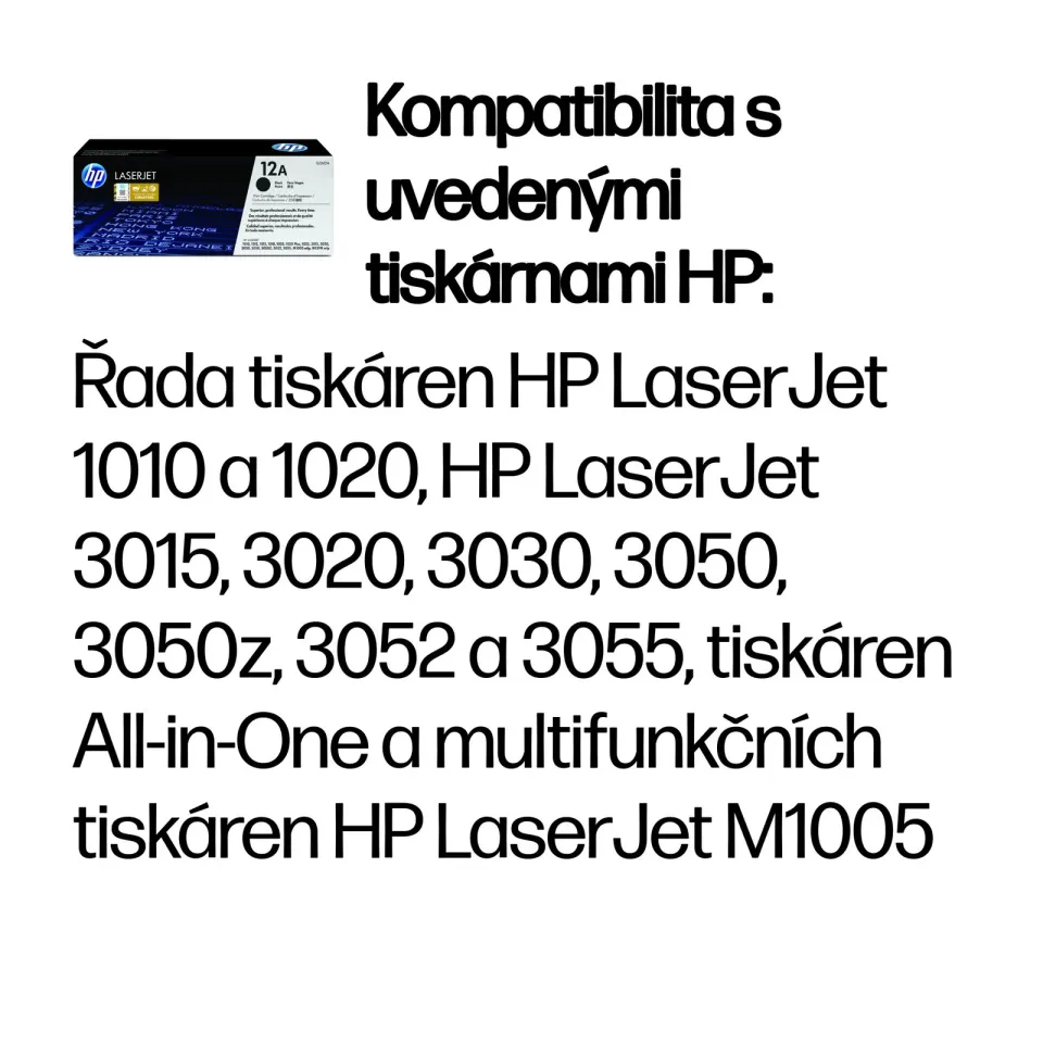 HP Q2612A toner č.12A 2000str. (LJ 1010, 1012, 102x, 3015, 3020, 3030, 305x)