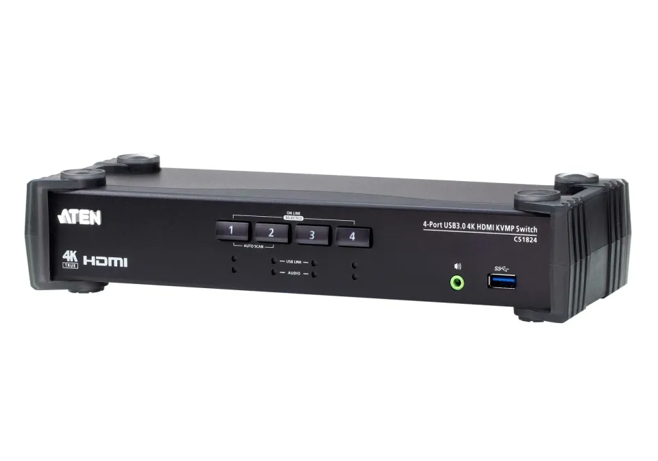 ATEN 4-port USB3.0 4K HDMI KVMP, audio