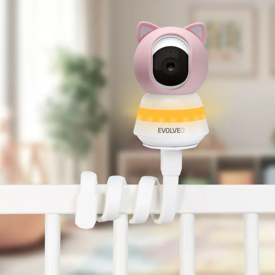 EVOLVEO Baby Monitor N5 - Set videochůvičky s 360° dohledem, obousměrnou komunik