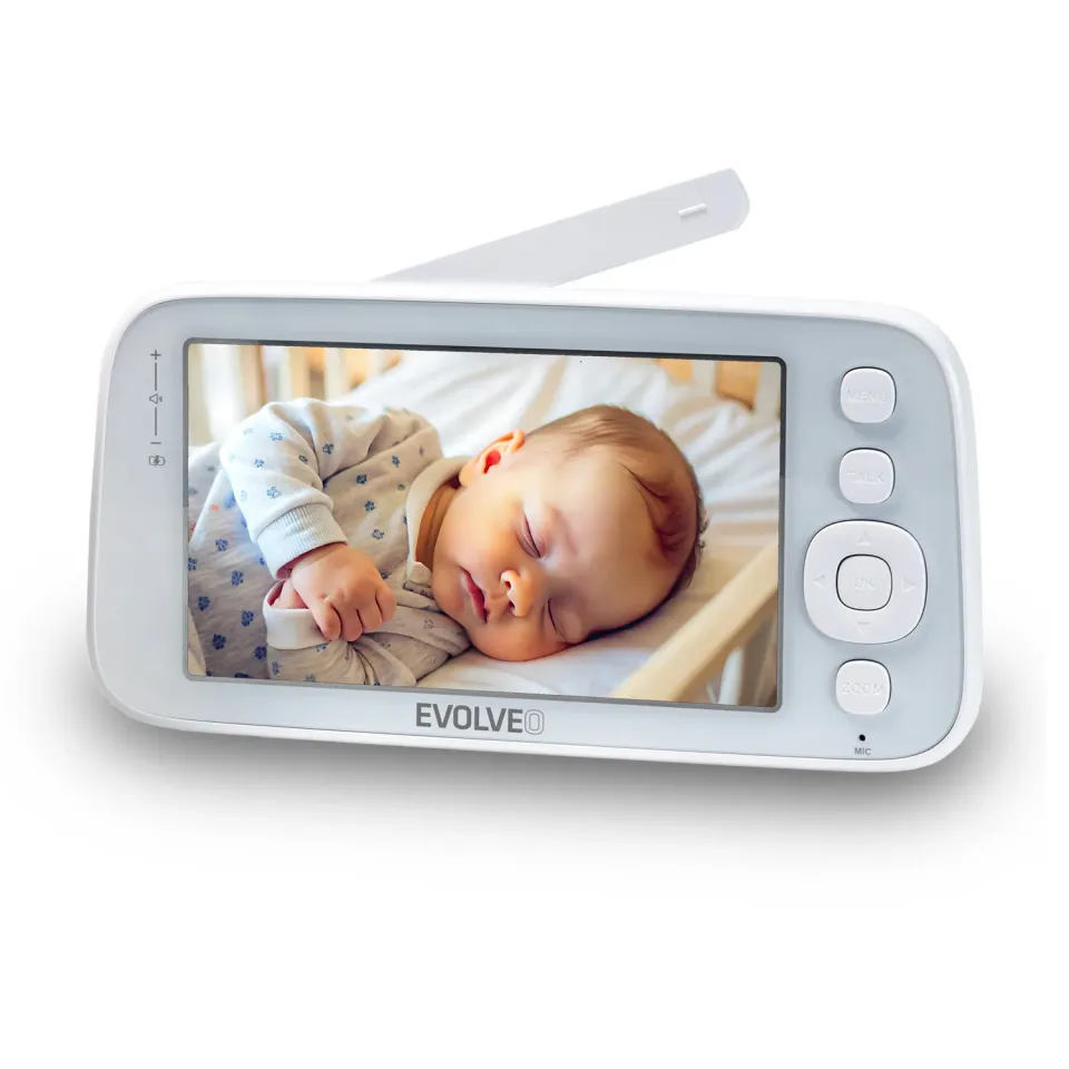 EVOLVEO Baby Monitor N5 - Set videochůvičky s 360° dohledem, obousměrnou komunik