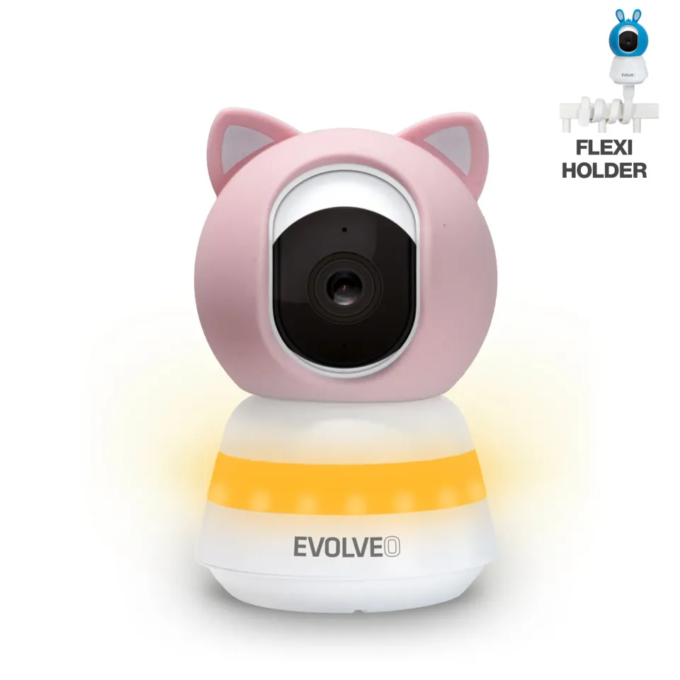 EVOLVEO Baby Monitor N5 - Set videochůvičky s 360° dohledem, obousměrnou komunik