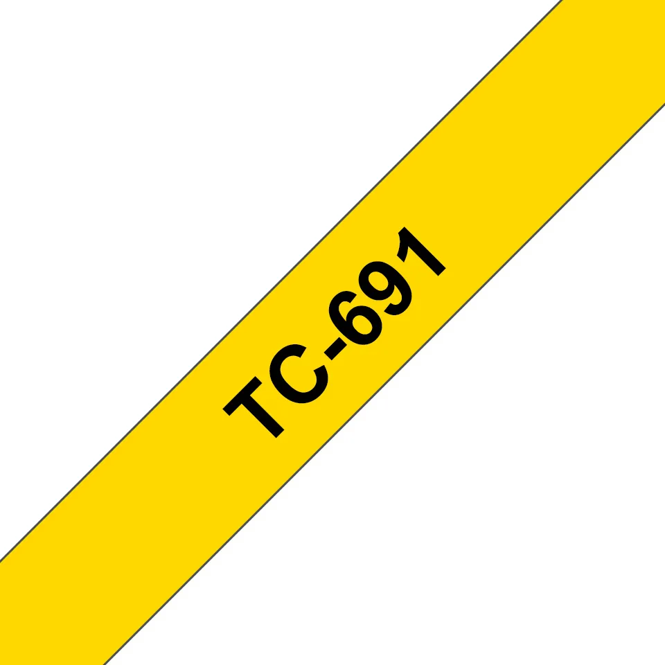 Brother - TC-691 žlutá / černá (9mm)