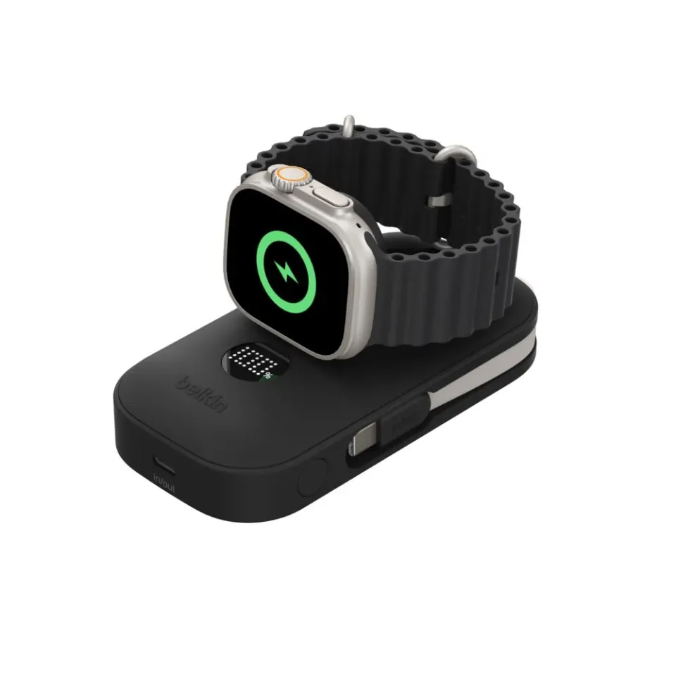 Belkin BOOST CHARGE PRO Bezdrátové nabíjení pro Apple Watch + USB-C PowerBanka,