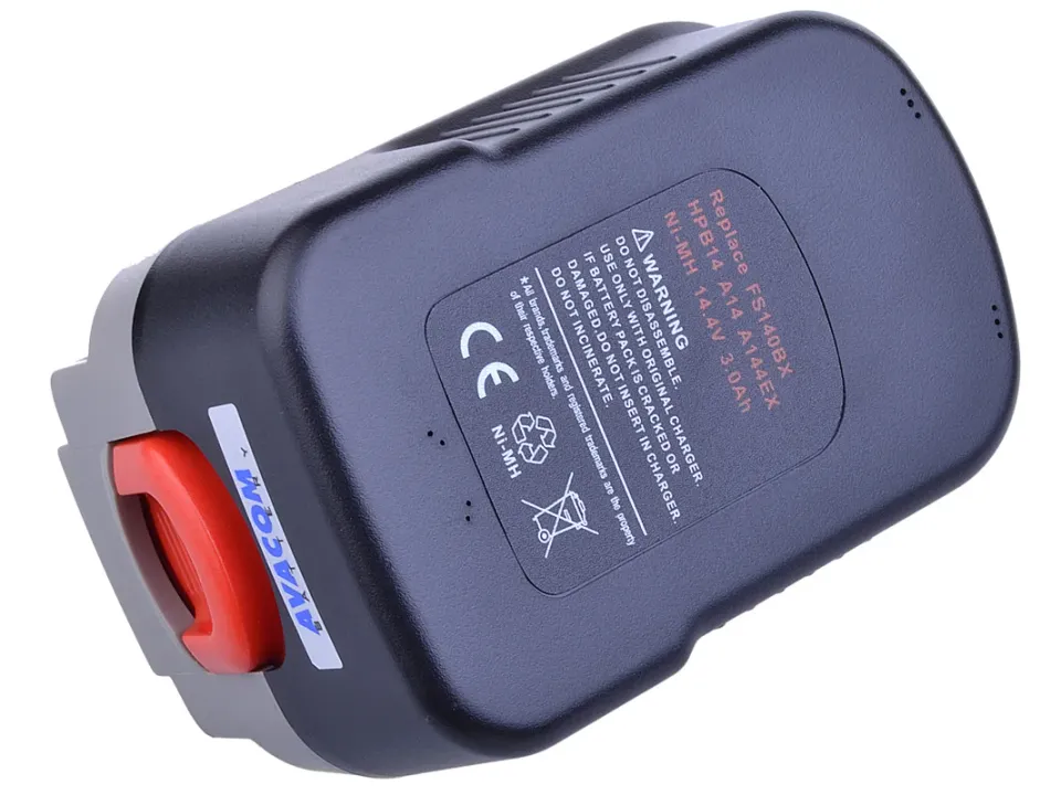 Baterie AVACOM BLACK & DECKER A144, A1714 Ni-MH 14,4V 3000mAh, články PANASONIC