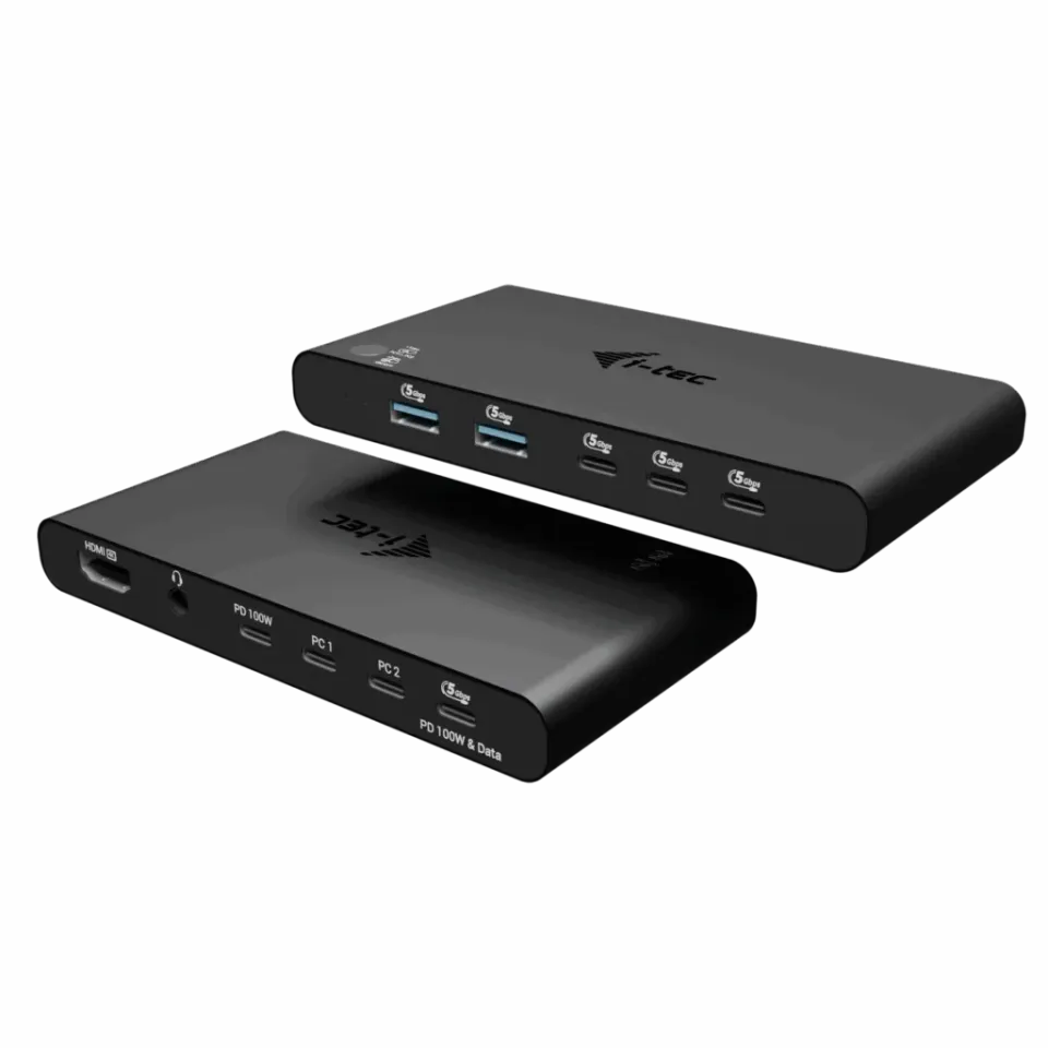 i-tec KVM Docking Station HDMI for 2 hosts, Power Delivery 2x 100W