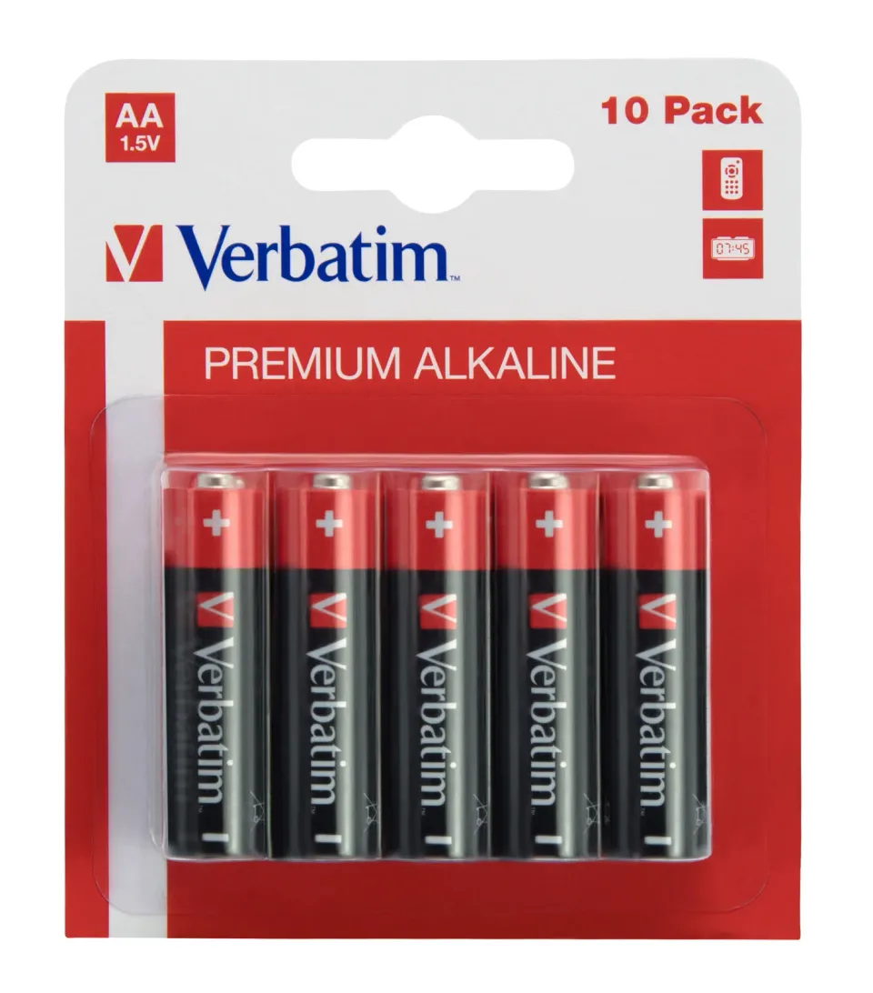 VERBATIM Alkalická Baterie AA 10 Pack / LR6