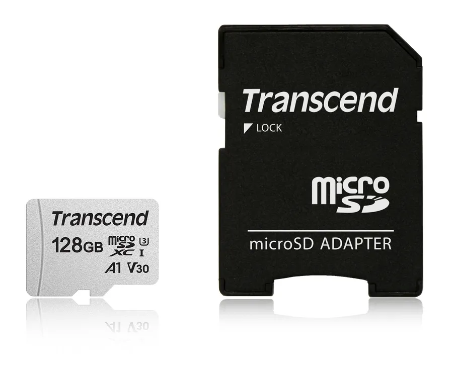 Transcend 128GB microSDXC 300S UHS-I U3 V30 A1 3D TLC (Class 10) paměťová karta (TS128GUSD300S-A)