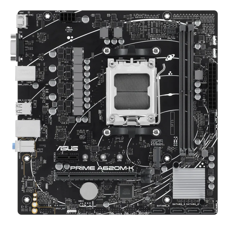 ASUS MB Sc AM5 PRIME A620M-K, AMD A620, 2xDDR5, 1xHDMI, 1xVGA, mATX