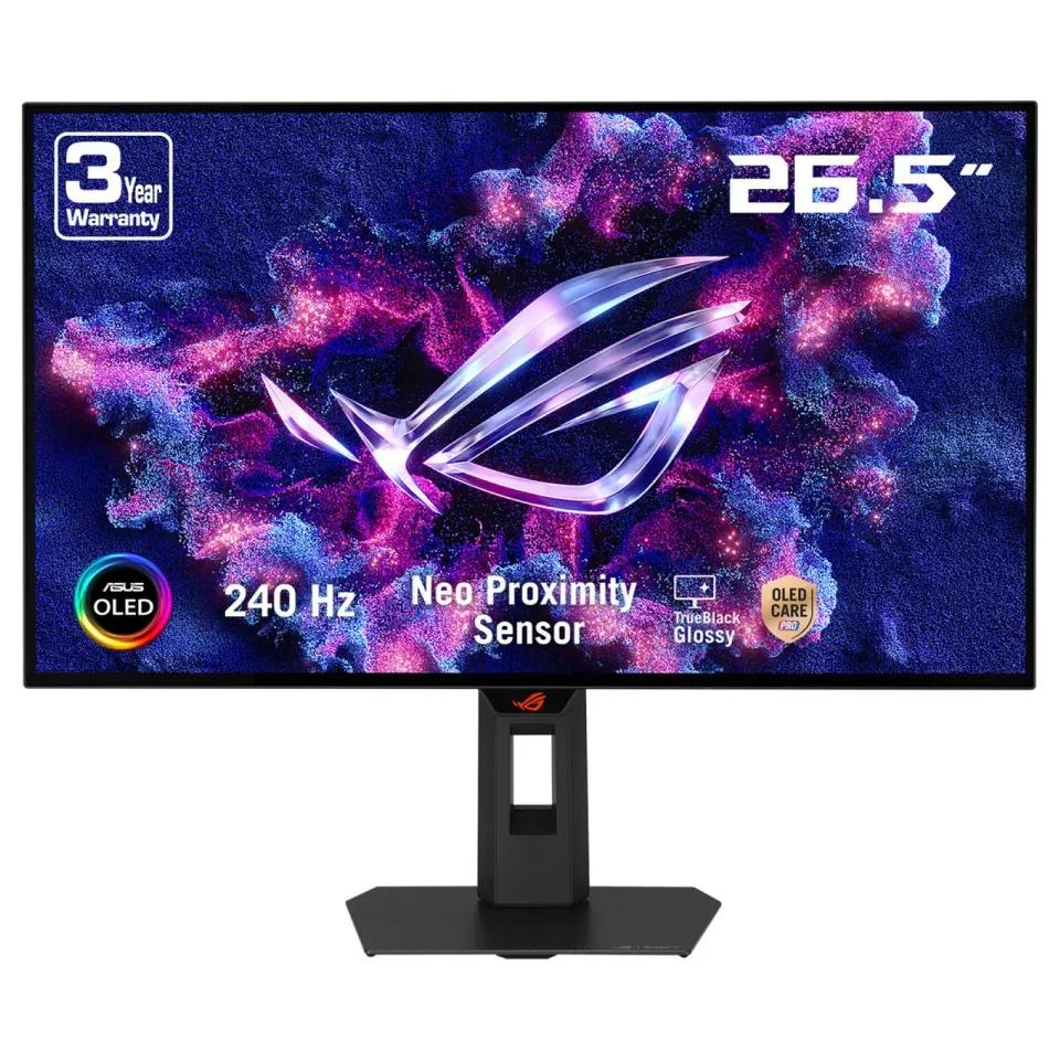 ASUS LCD 27" XG27AQDMGR, 1440p TrueBlack Glossy™ OLED, 240 Hz, 0.03 ms, Neo Proximity Sensor, ASUS OLED Care Pro, ELMB,