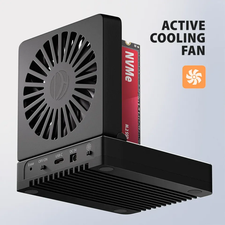 AXAGON ADSA-M2C44, USB4 dokovací stanice pro 4× M.2 NVMe SSD s funkcí klonování