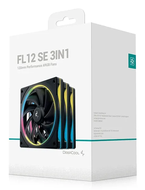 DEEPCOOL Ventilátor FL12 SE 3v1, 3x120mm, ARGB, černá