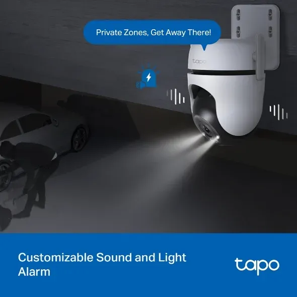 TP-Link Tapo C520WS - Venkovní WiFi kamera PTZ dome, 4MP ( (2560 × 1440), ONVIF,
