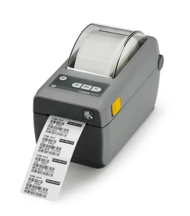 Zebra ZD410 – kompaktní tiskárna štítků 2", přímý termotisk 203 dpi, USB, Wi-Fi a Bluetooth