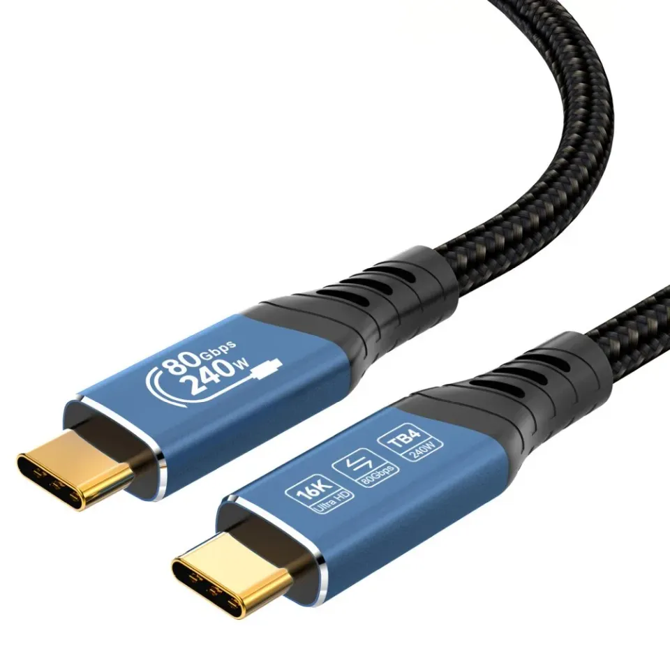 PremiumCord USB4 Version2.0 80Gbps 16K@60Hz 240W Thunderbolt 3 a 4 kabel 1m